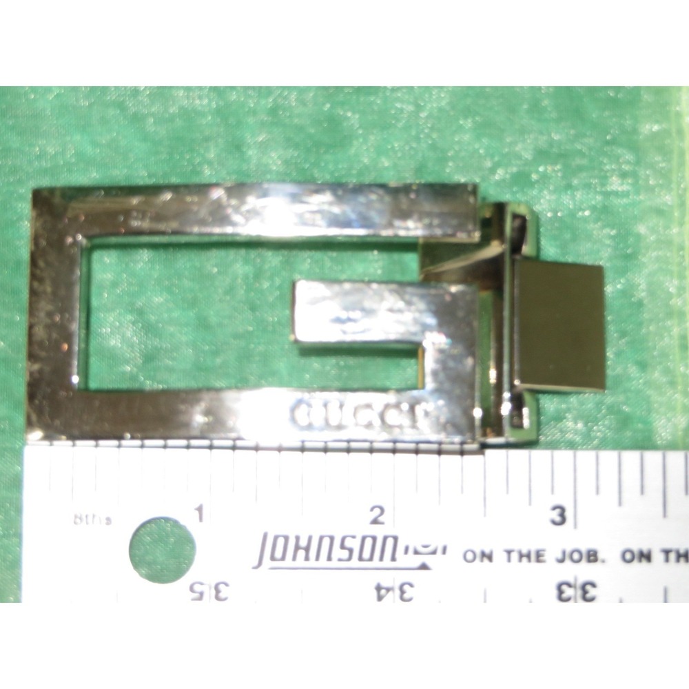 Gucci Silver G Logo Belt Buckle Replacement Square Logo Hardware Womens - Picture 8 of 9